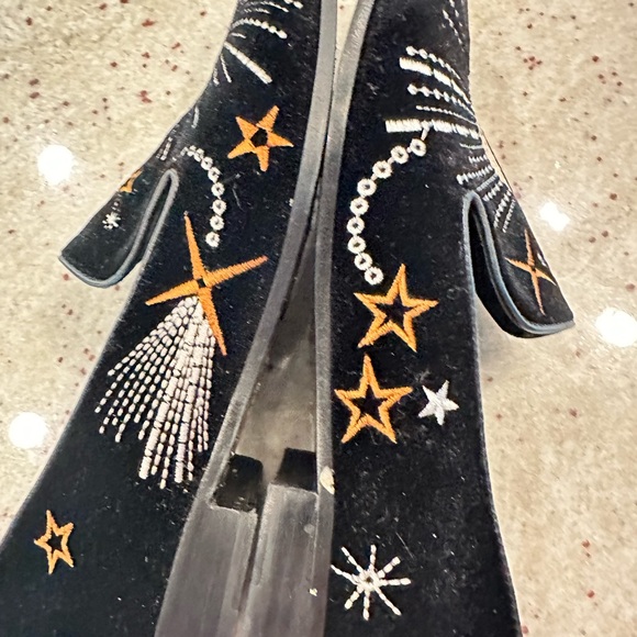 Johnny Was Cigarette Loafers with Red and Gold Accents - Picture 9 of 9